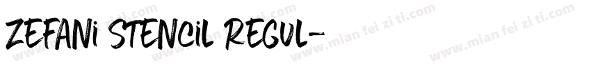 Zefani Stencil Regul字体转换